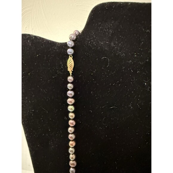 Vtg South Sea Style FAUX Cultured Pearl Yellow Goldtone Clasp Necklace 24" READ* - Picture 5 of 11